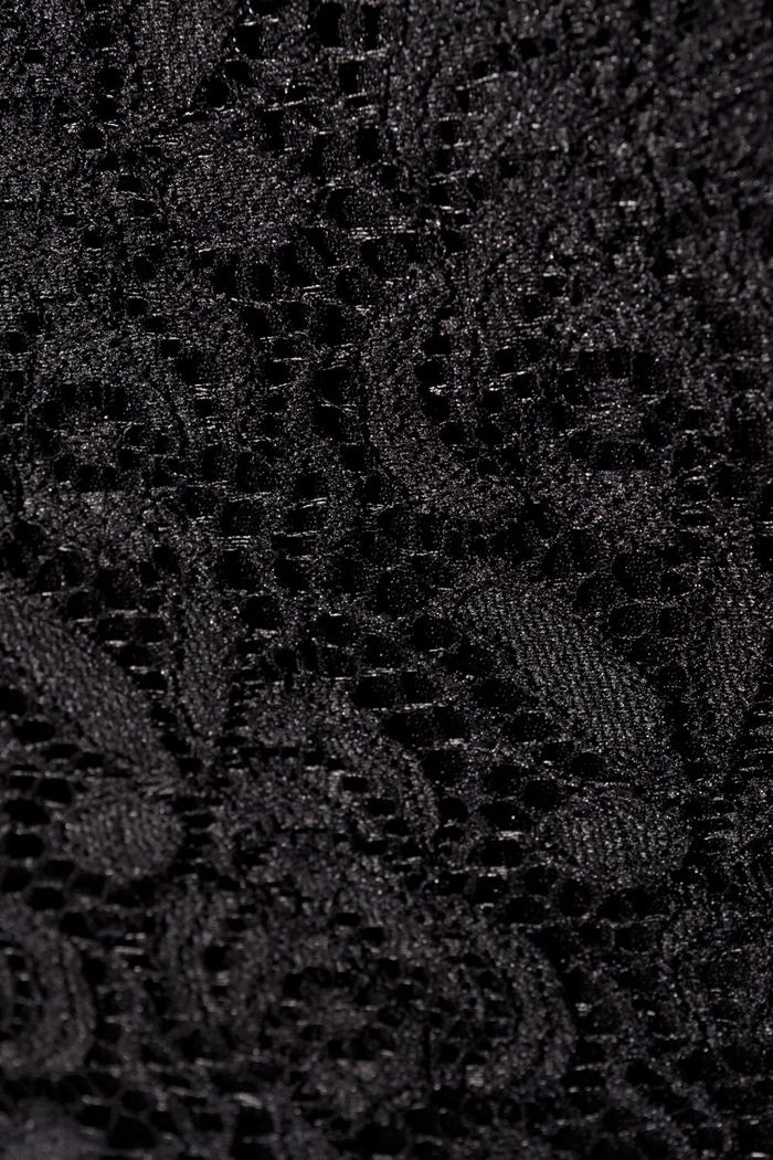 Vestido largo encaje blonda negro